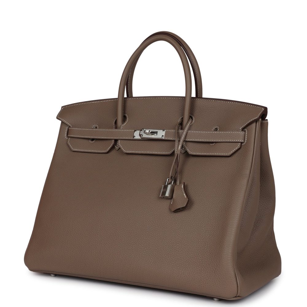 Hermes Birkin 40 Etoupe Togo Palladium Hardware - Image 5
