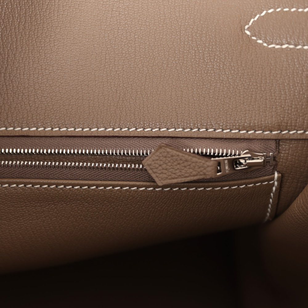 Hermes Birkin 40 Etoupe Togo Palladium Hardware - Image 9