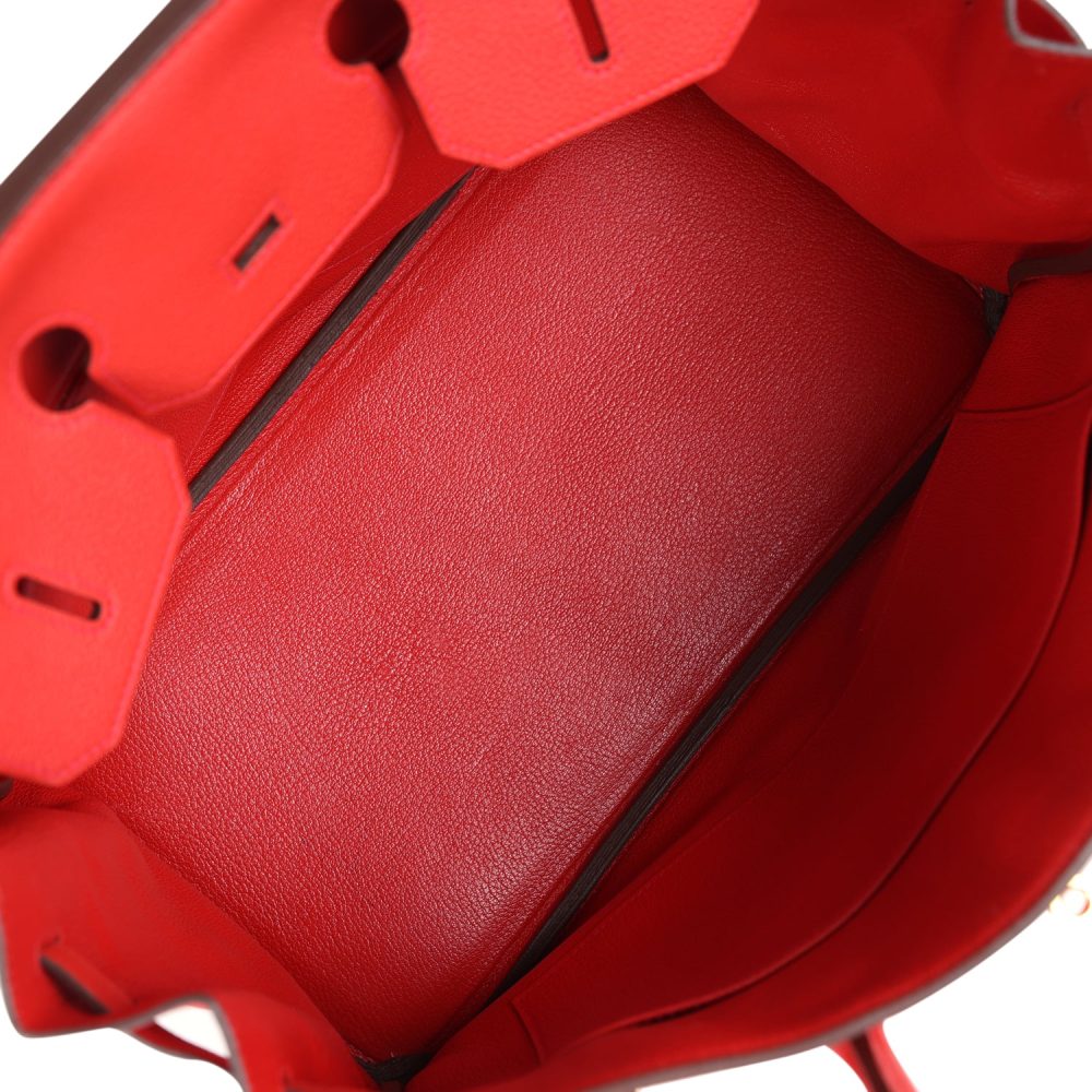 Pre-owned Hermes Birkin 35 Rouge Tomate Togo Gold Hardware - Image 8