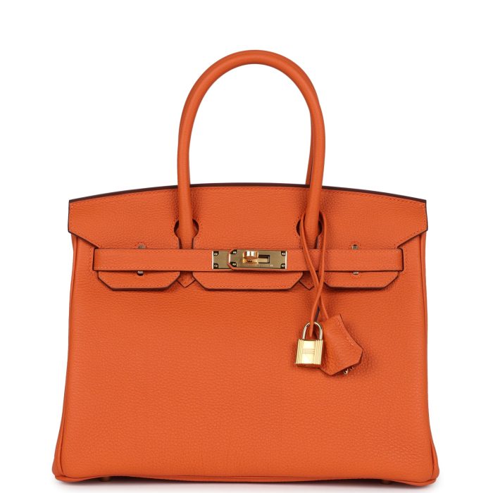 Hermes Birkin 30 Orange Togo Gold Hardware