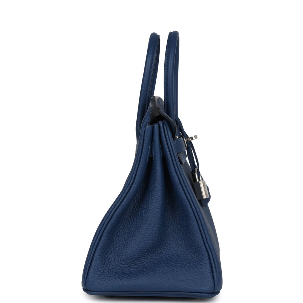 Hermes Birkin 25 Deep Bleu Verso Togo Palladium Hardware - Image 3