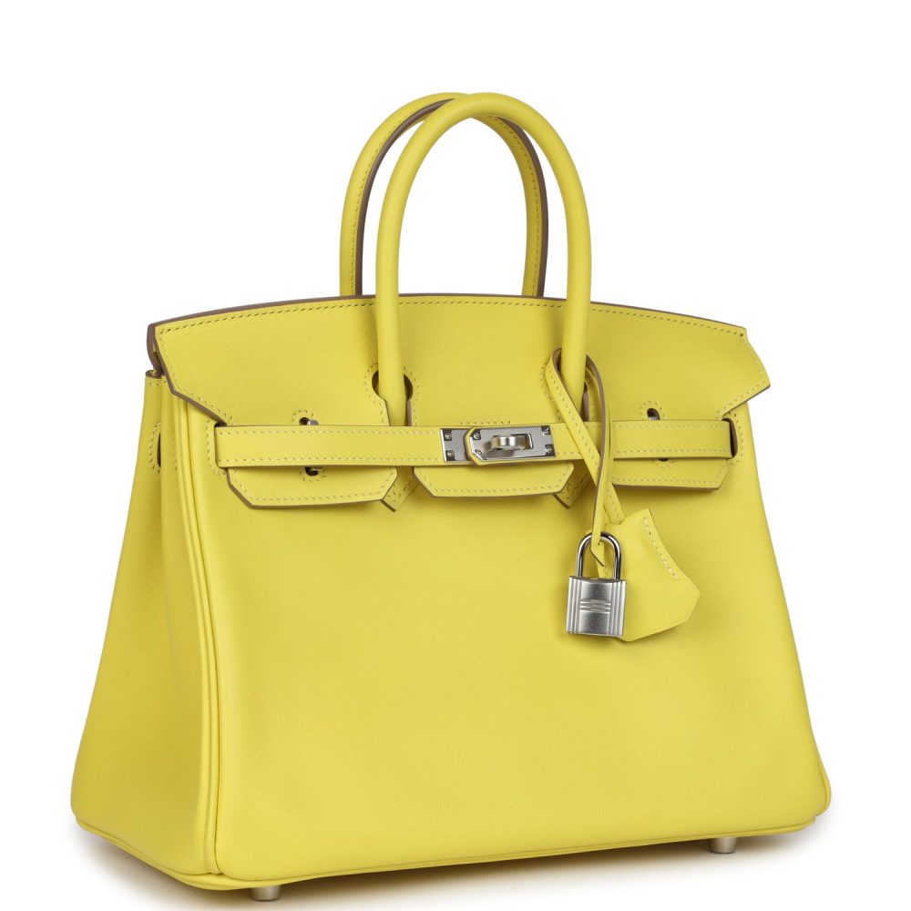 Hermes Birkin 25 Lime Swift Palladium Hardware - Image 2