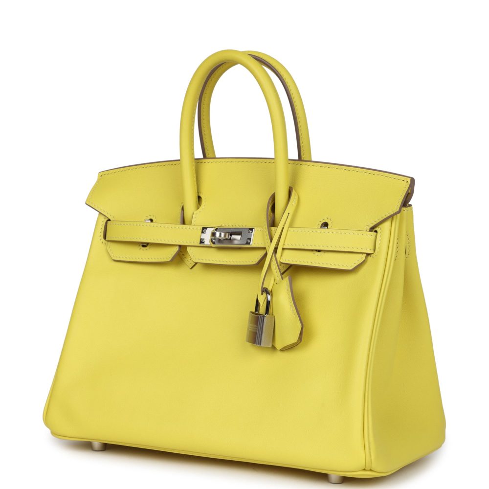 Hermes Birkin 25 Lime Swift Palladium Hardware - Image 5