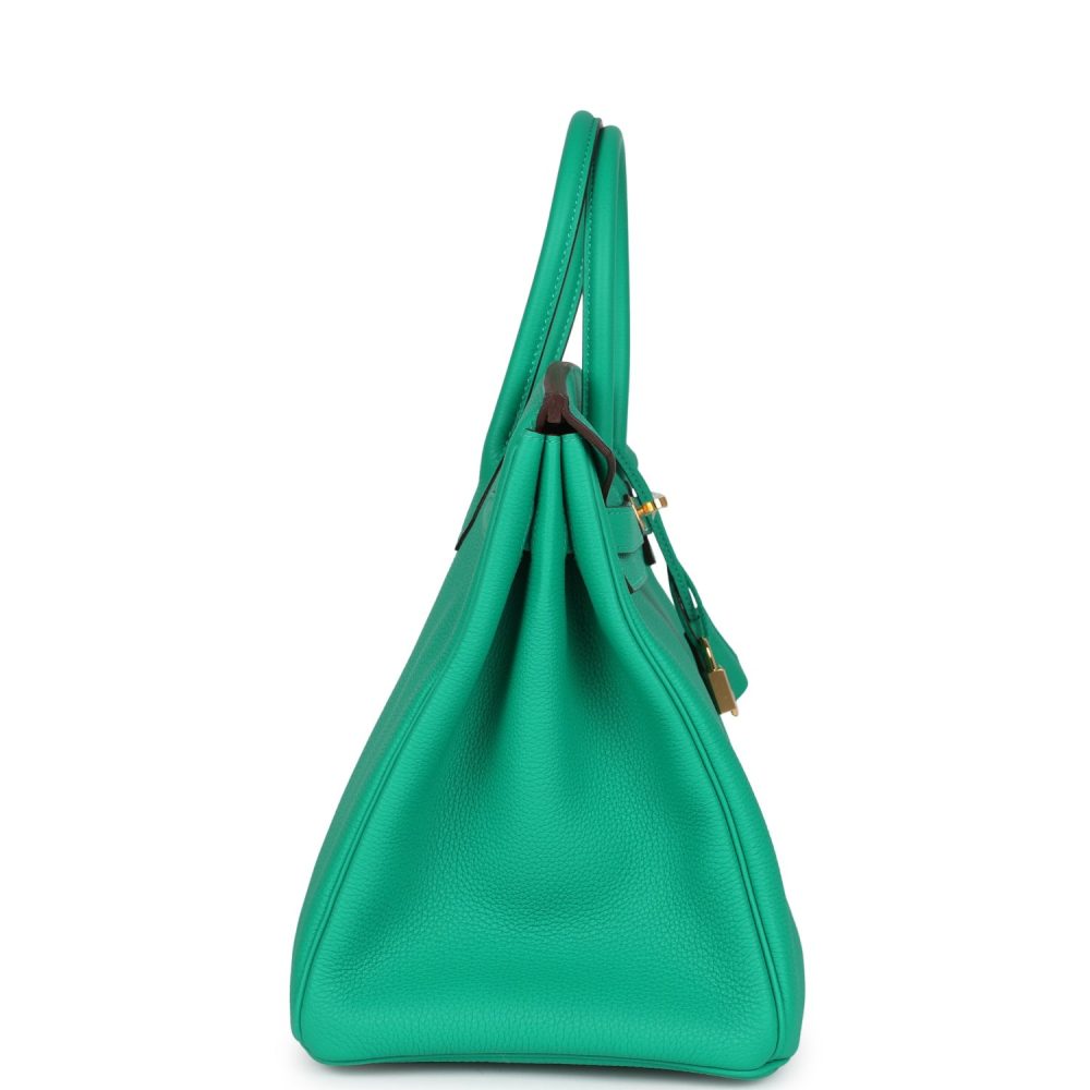 Hermes Special Order (HSS) Birkin 35 Menthe Verso Togo Gold Hardware - Image 3