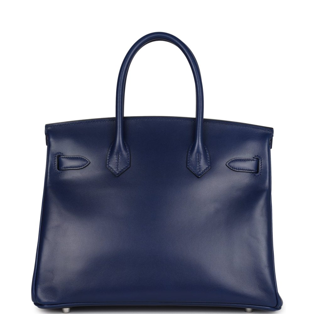 Hermes Birkin 30 Bleu Saphir Box Palladium Hardware - Image 4