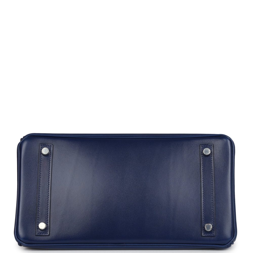 Hermes Birkin 30 Bleu Saphir Box Palladium Hardware - Image 6