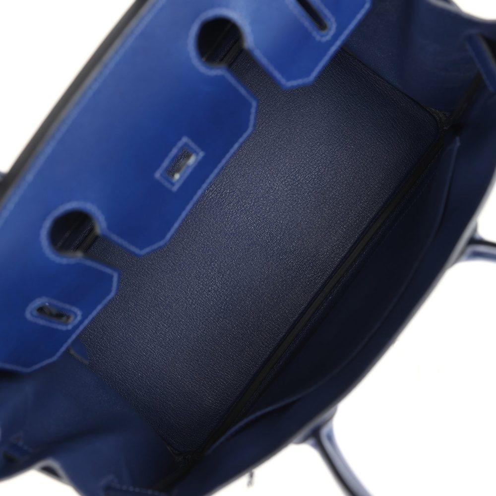 Hermes Birkin 30 Bleu Saphir Box Palladium Hardware - Image 8