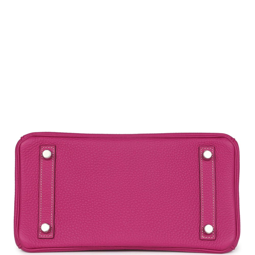 Hermes Special Order (HSS) Birkin 25 Rose Poupre Verso Togo Brushed Palladium Hardware - Image 6