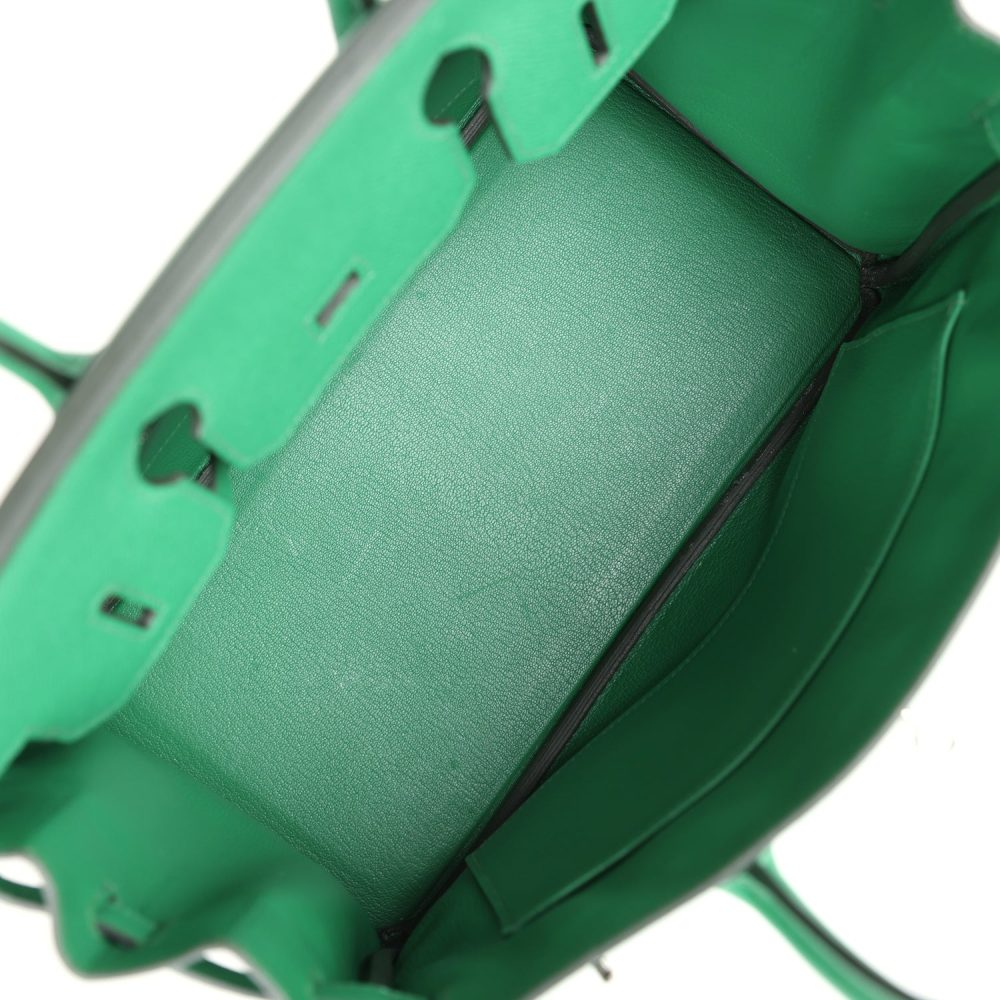 Pre-owned Hermes Birkin 30 Cactus Epsom Palladium Hardware - Image 8