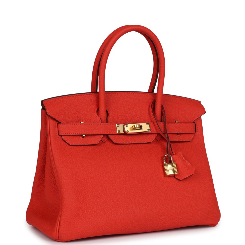 Hermes Birkin 30 Capucine Togo Gold Hardware - Image 2
