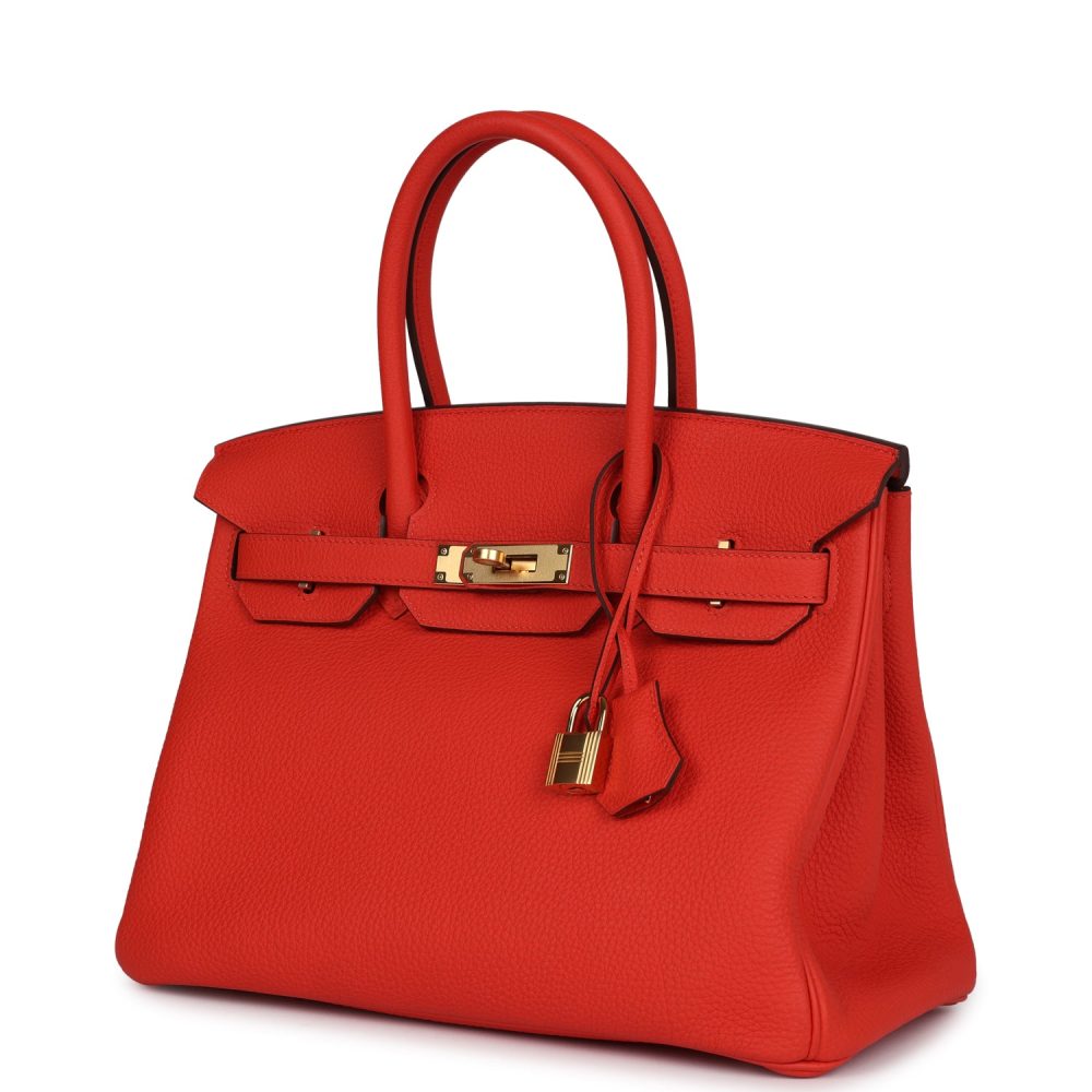Hermes Birkin 30 Capucine Togo Gold Hardware - Image 5