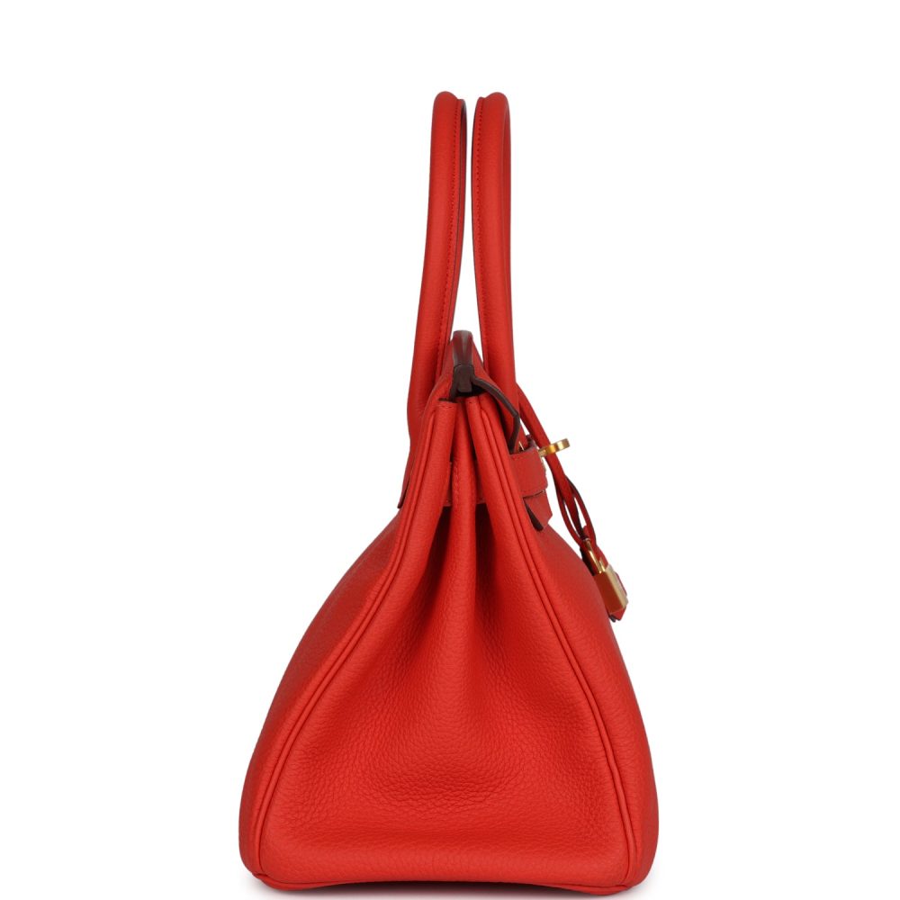 Hermes Birkin 30 Capucine Togo Gold Hardware - Image 3