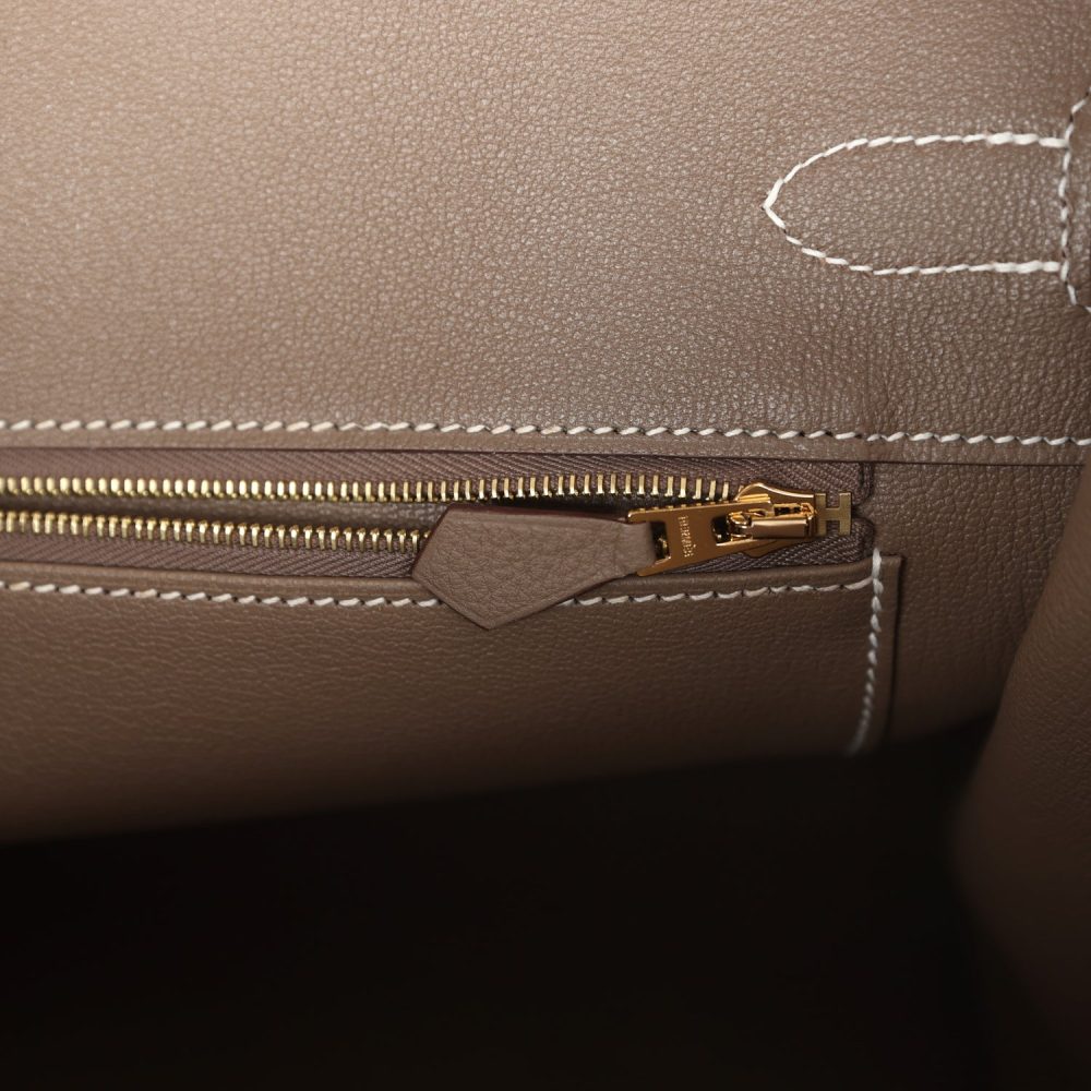 Hermes Birkin 35 Etoupe Togo Gold Hardware - Image 9