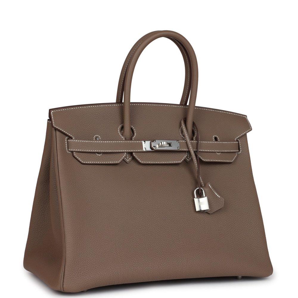 Hermes Birkin 35 Etoupe Togo Palladium Hardware - Image 2