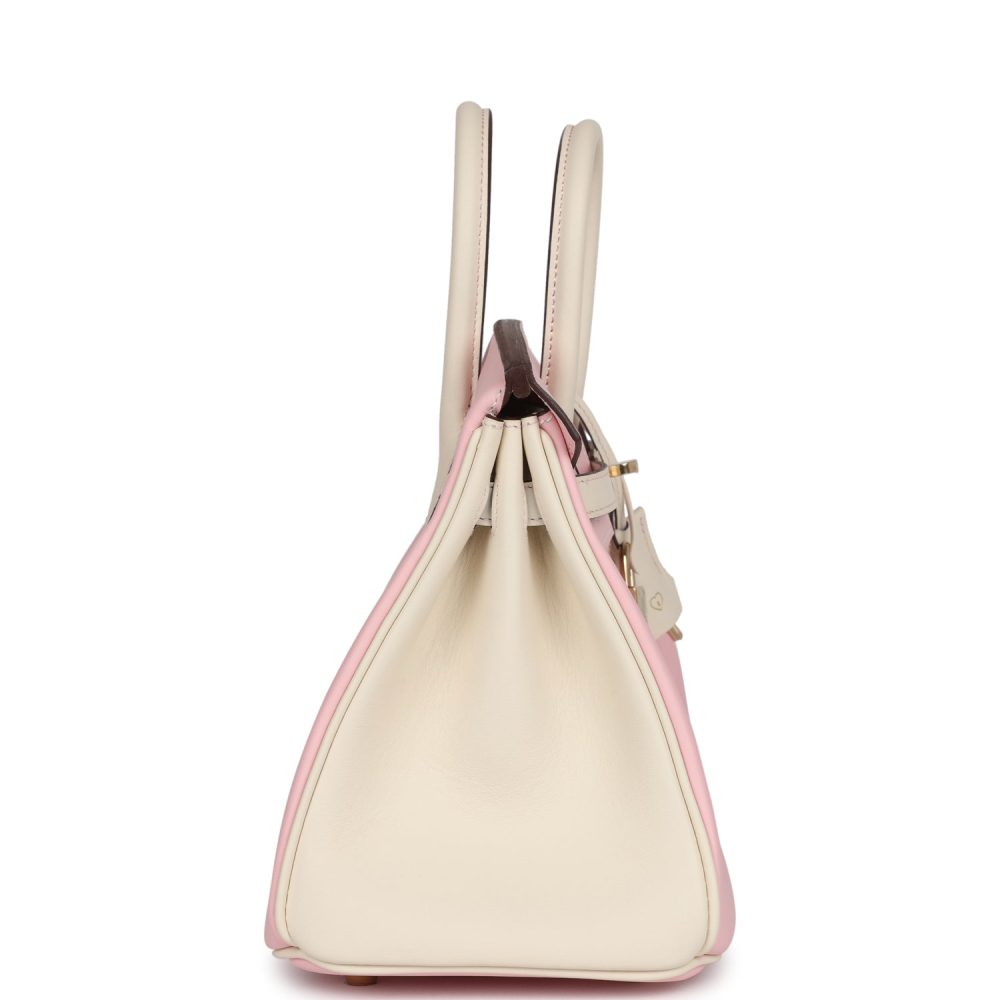 Hermes Special Order (HSS) Birkin 25 Rose Sakura and Nata Swift Permabrass Hardware - Image 3