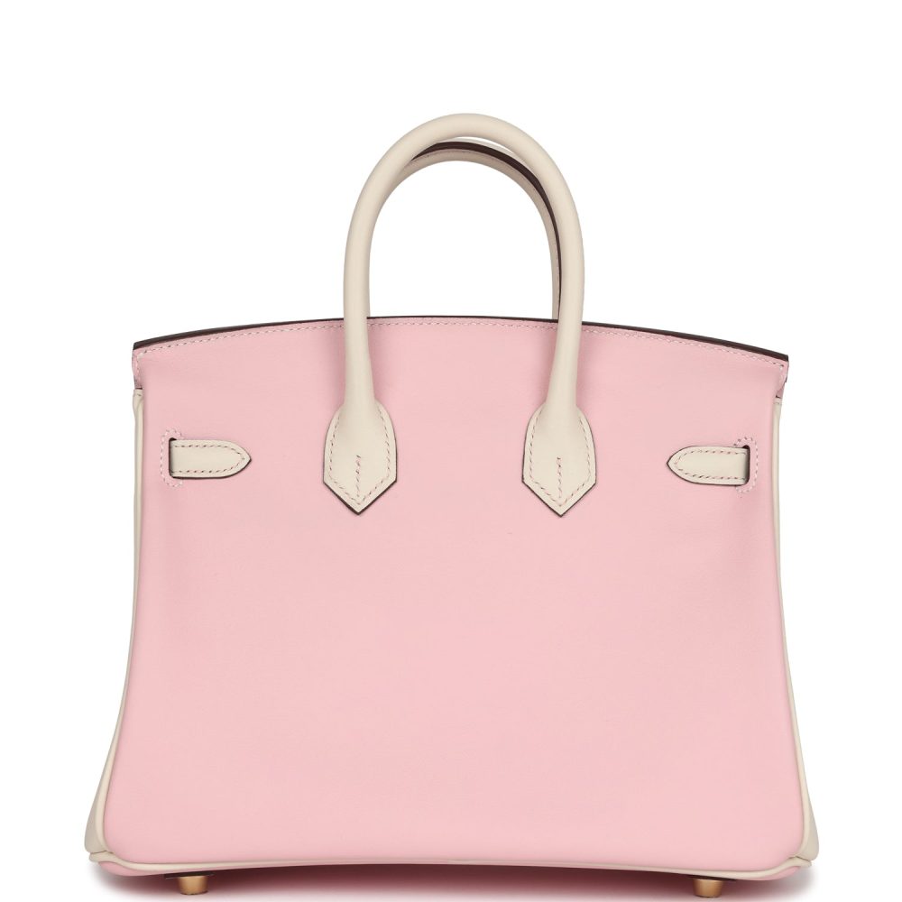 Hermes Special Order (HSS) Birkin 25 Rose Sakura and Nata Swift Permabrass Hardware - Image 4