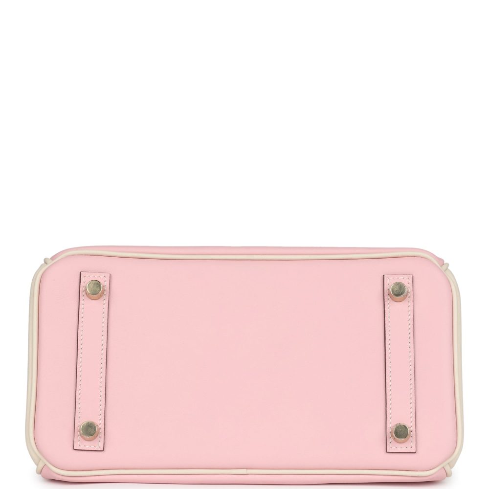 Hermes Special Order (HSS) Birkin 25 Rose Sakura and Nata Swift Permabrass Hardware - Image 6