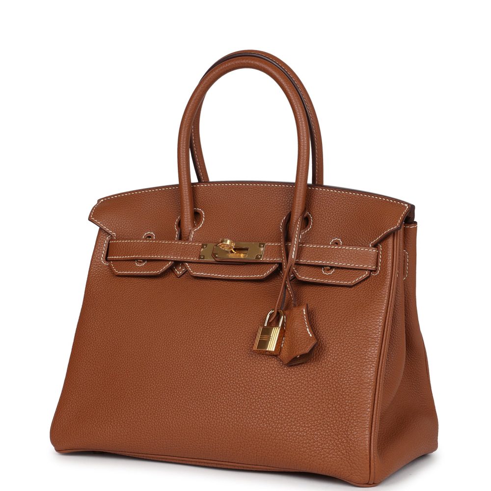 Pre-owned Hermes Birkin 30 Gold Togo Gold Hardware - Image 5