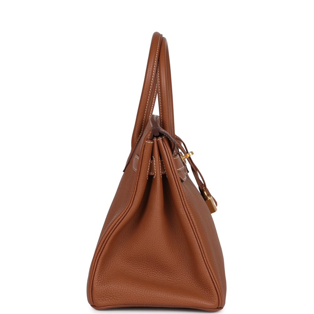 Pre-owned Hermes Birkin 30 Gold Togo Gold Hardware - Image 3