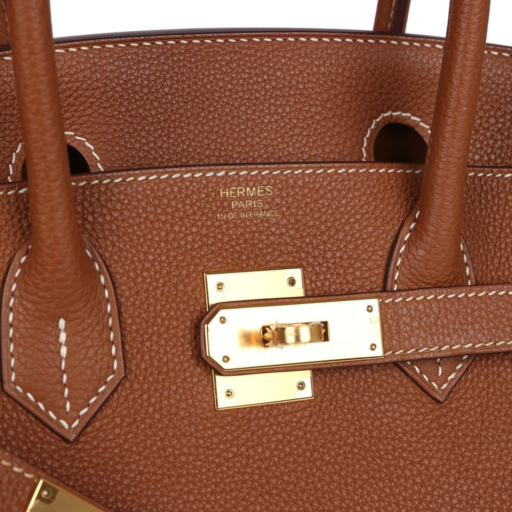 Pre-owned Hermes Birkin 30 Gold Togo Gold Hardware - Image 7