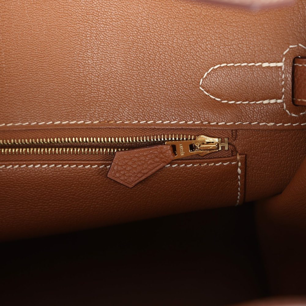 Pre-owned Hermes Birkin 30 Gold Togo Gold Hardware - Image 9
