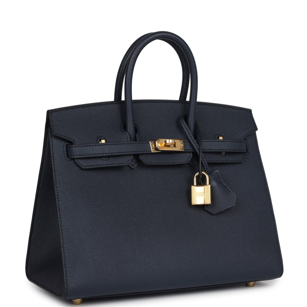 Hermes Birkin Sellier 25 Bleu Indigo Epsom Gold Hardware - Image 2