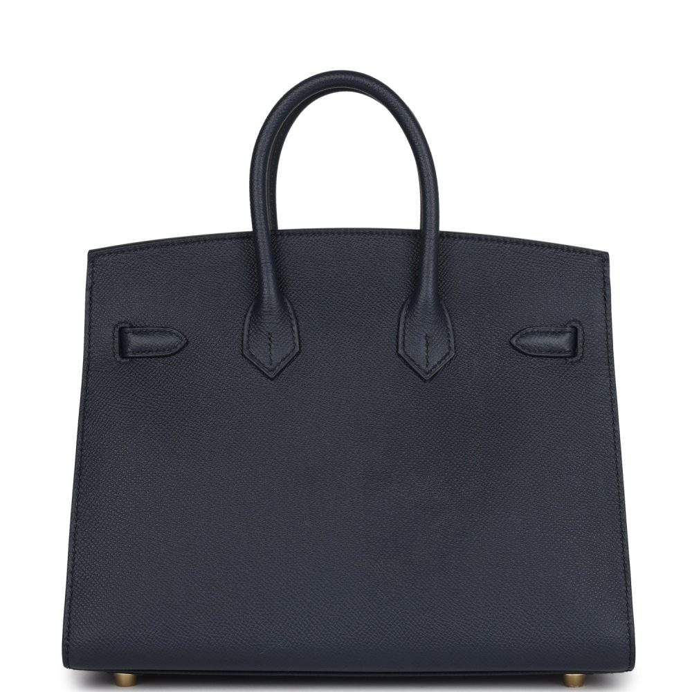 Hermes Birkin Sellier 25 Bleu Indigo Epsom Gold Hardware - Image 4