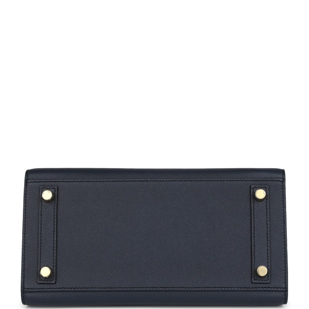 Hermes Birkin Sellier 25 Bleu Indigo Epsom Gold Hardware - Image 6