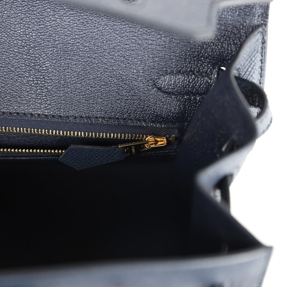 Hermes Birkin Sellier 25 Bleu Indigo Epsom Gold Hardware - Image 9
