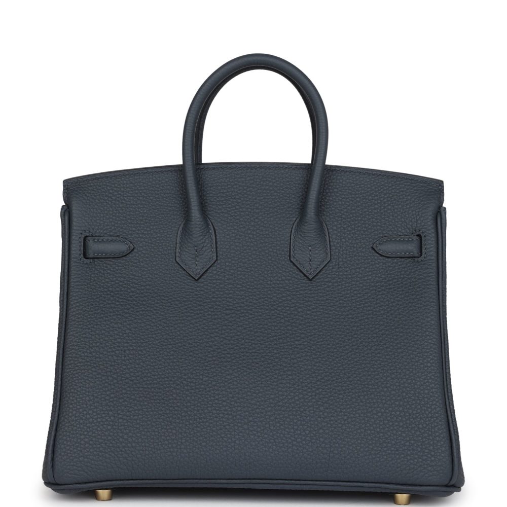 Hermes Birkin 25 Gris Misty Togo Permabrass Hardware - Image 4