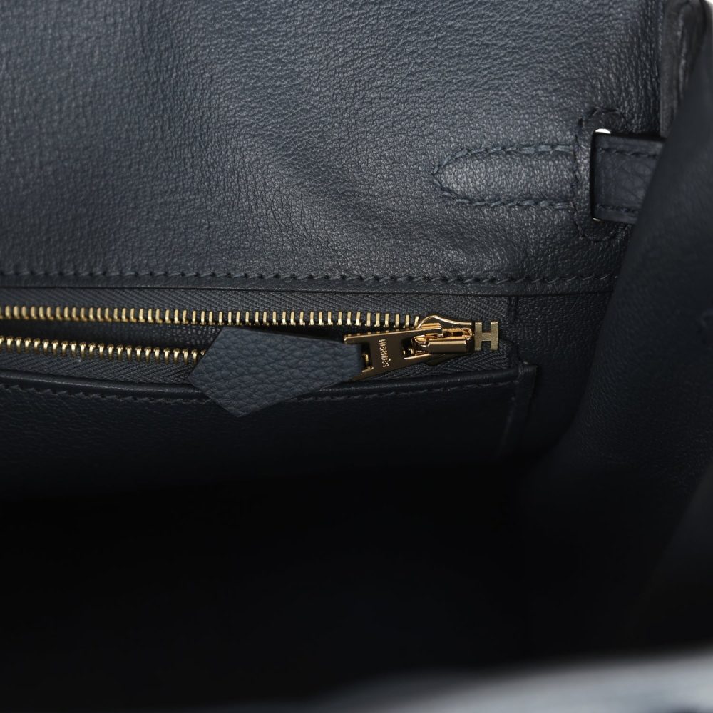 Hermes Birkin 25 Gris Misty Togo Permabrass Hardware - Image 9