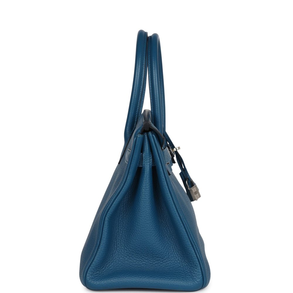 Pre-owned Hermes Birkin 30 Colvert Togo Palladium Hardware - Image 3