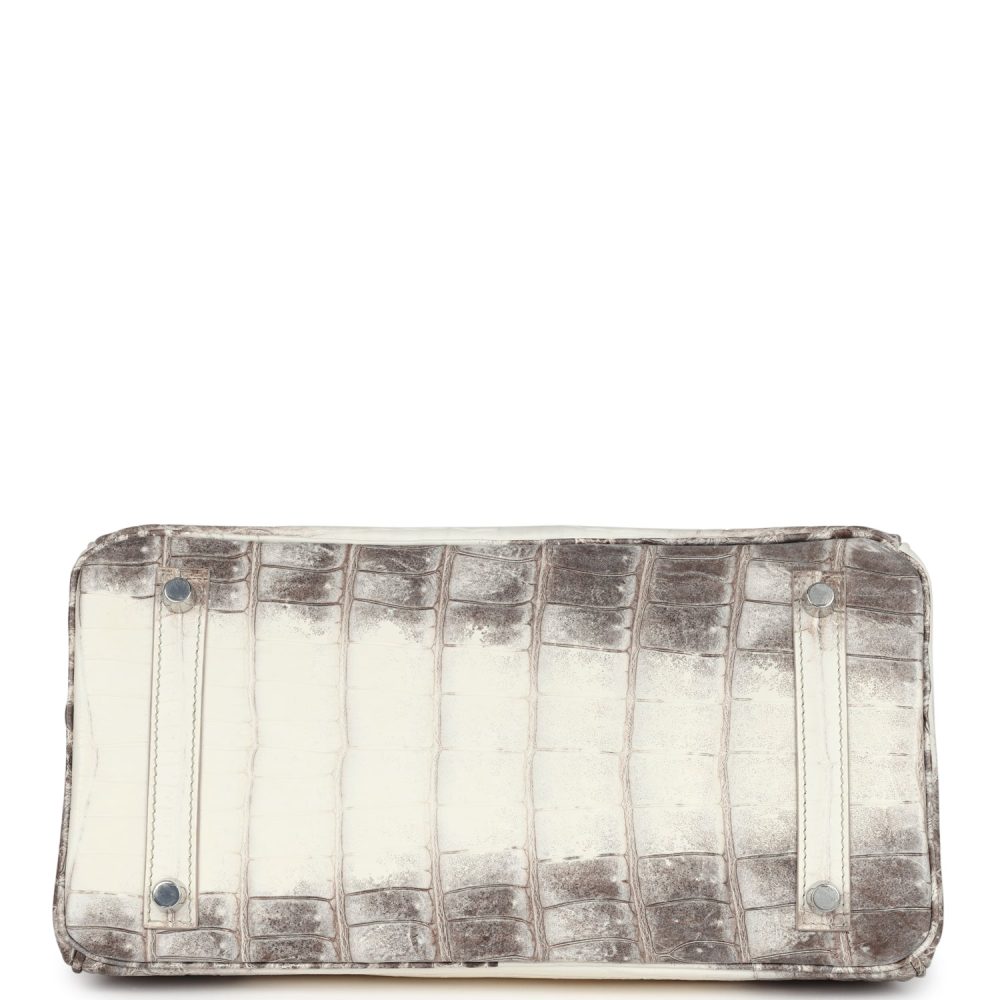 Hermes Birkin 30 Himalaya Niloticus Crocodile Palladium Hardware - Image 6