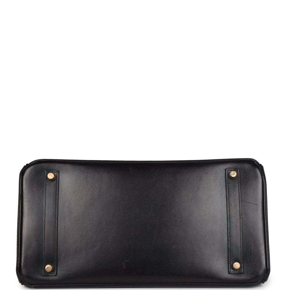 Pre-owned Hermes Birkin 35 Black Box Gold Hardware - Image 6