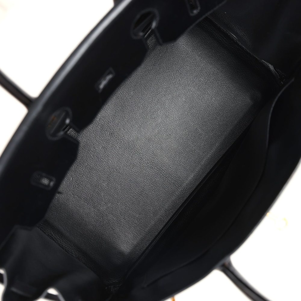 Pre-owned Hermes Birkin 35 Black Box Gold Hardware - Image 8
