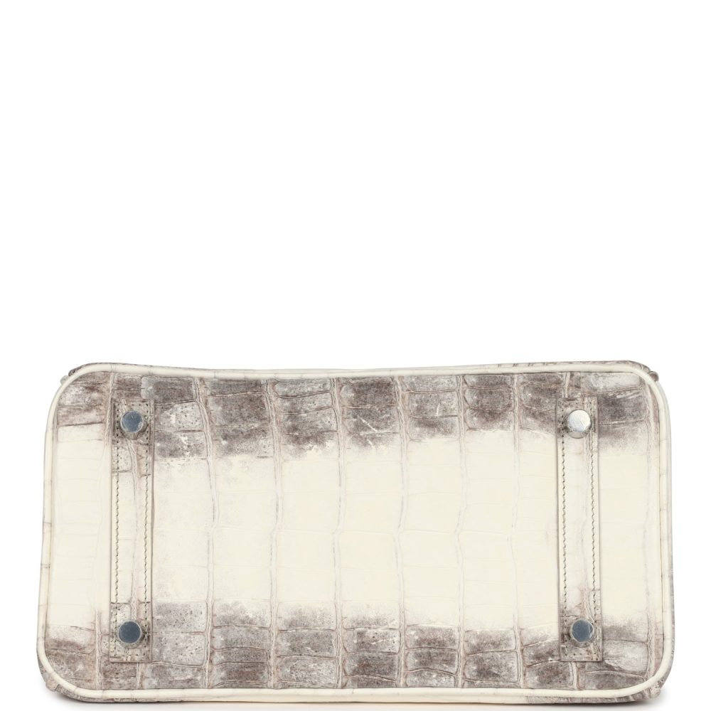 Hermes Birkin 25 Himalaya Niloticus Crocodile Palladium Hardware - Image 6