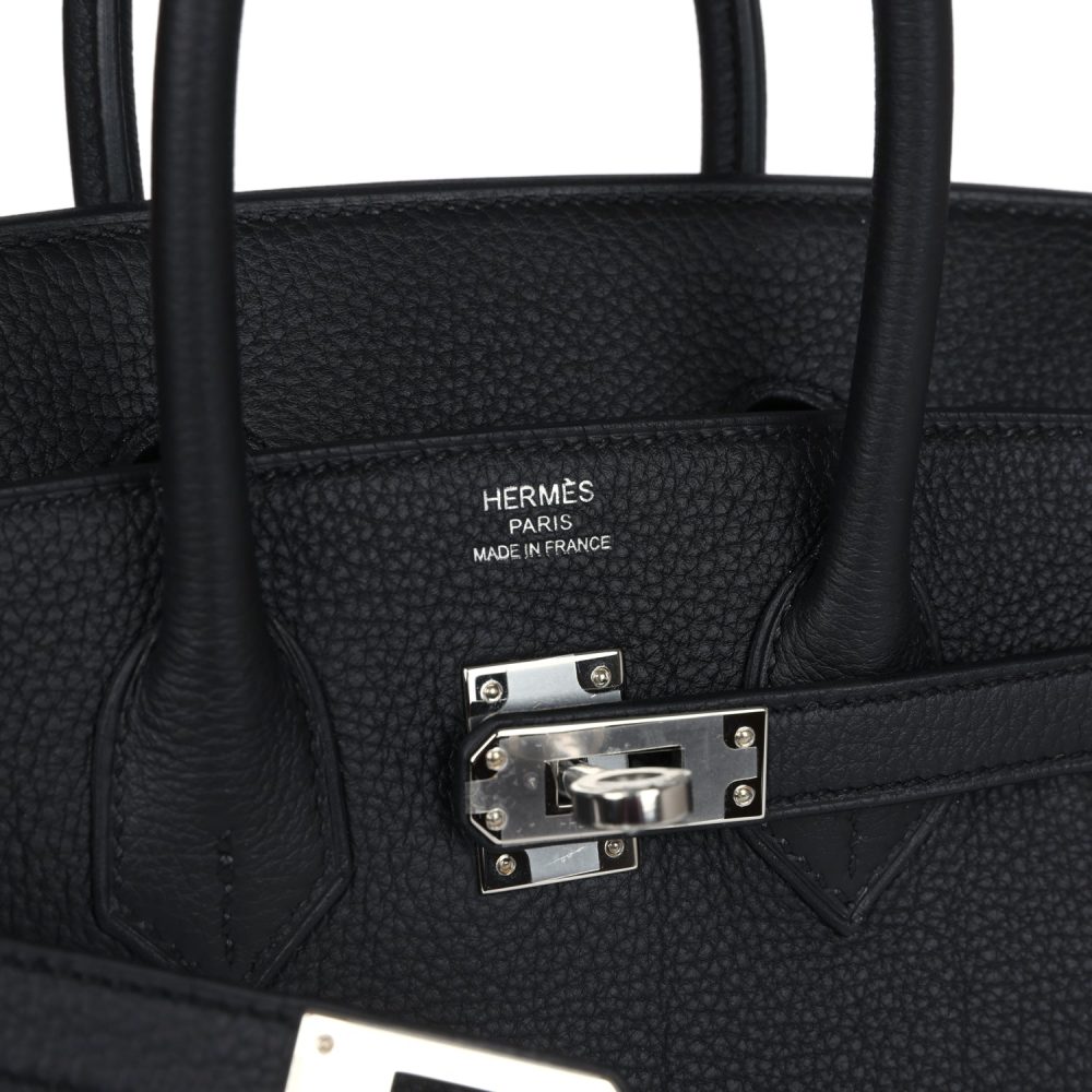 Hermes Birkin 25 Black Togo Palladium Hardware - Image 7