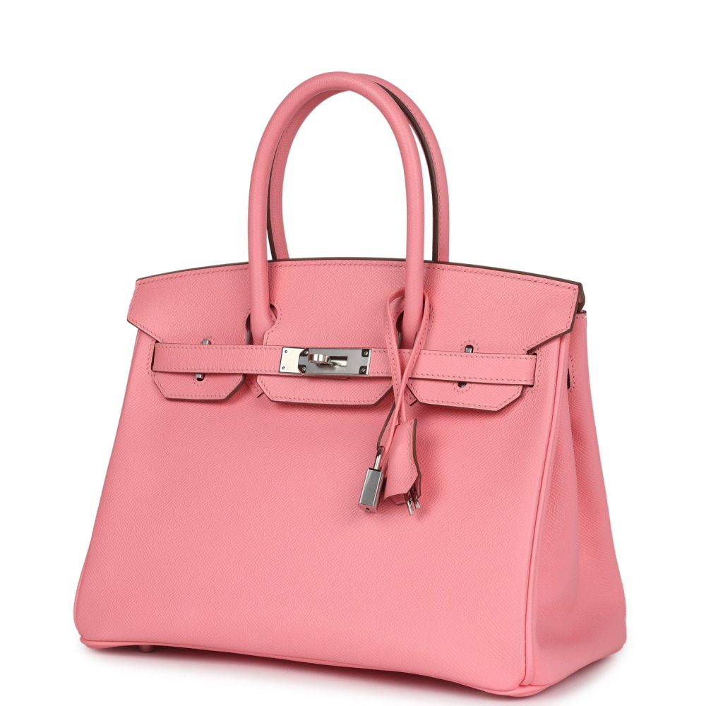 Hermes Birkin 30 Rose Confetti Epsom Palladium Hardware - Image 5