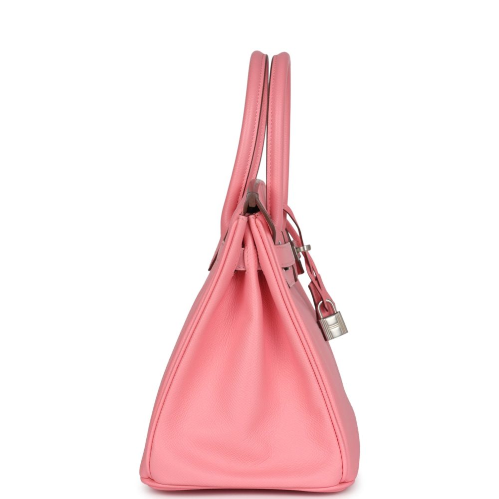 Hermes Birkin 30 Rose Confetti Epsom Palladium Hardware - Image 3