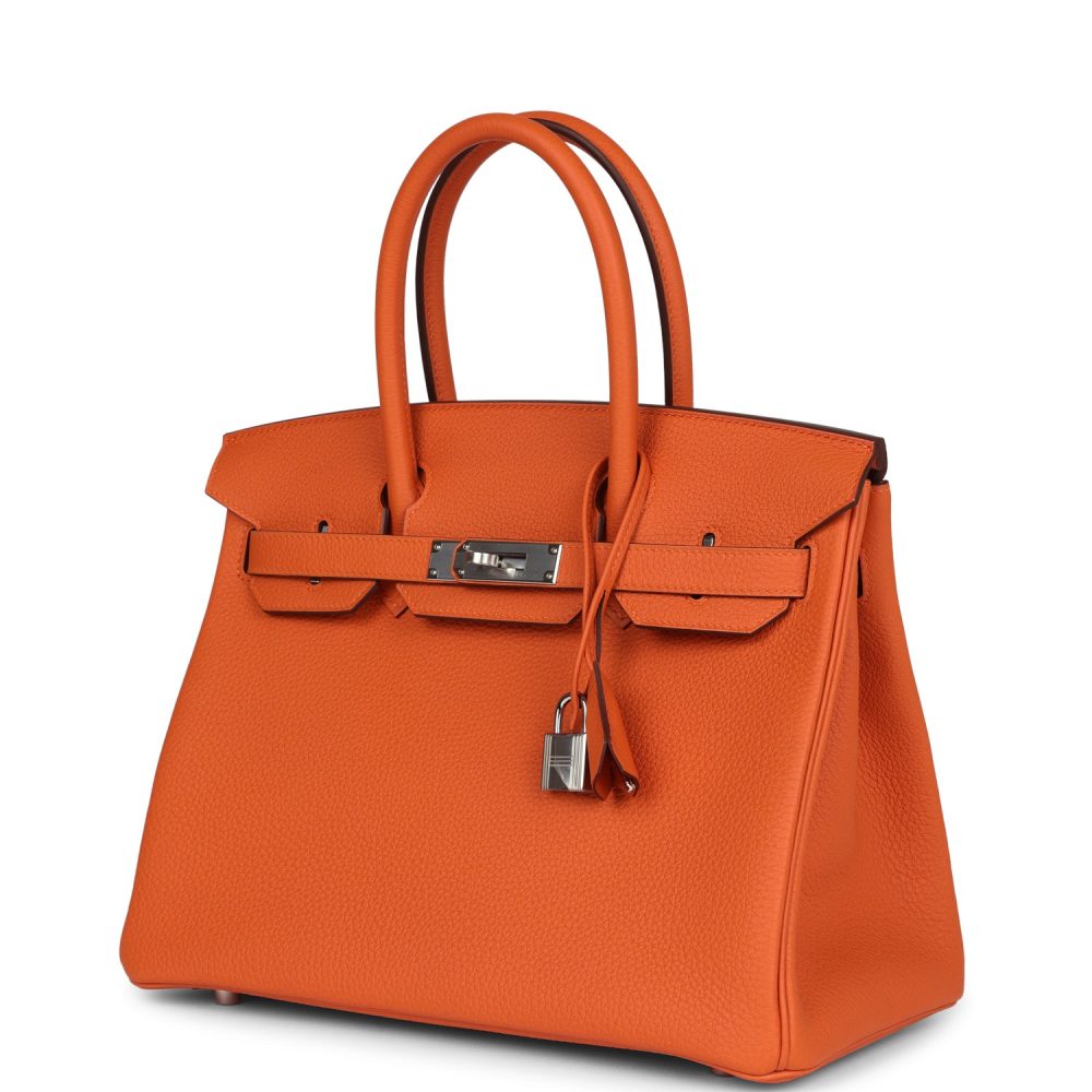 Hermes Birkin 30 Orange Togo Palladium Hardware - Image 5