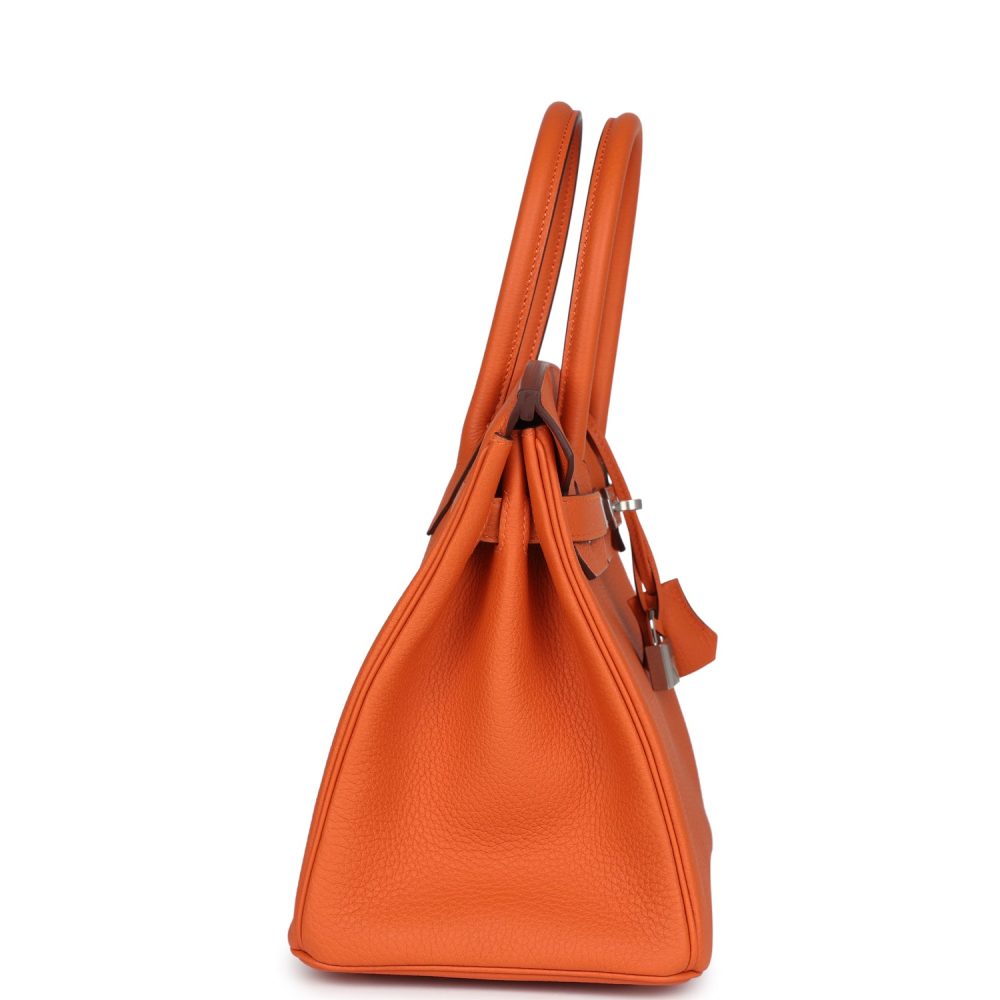 Hermes Birkin 30 Orange Togo Palladium Hardware - Image 3