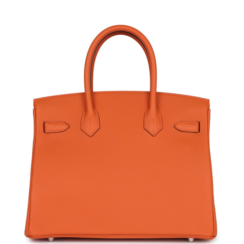 Hermes Birkin 30 Orange Togo Palladium Hardware - Image 4