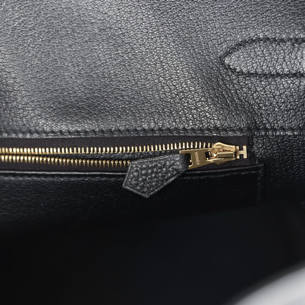 Pre-owned Hermes Birkin 35 Black Togo Rose Gold Hardware - Image 9