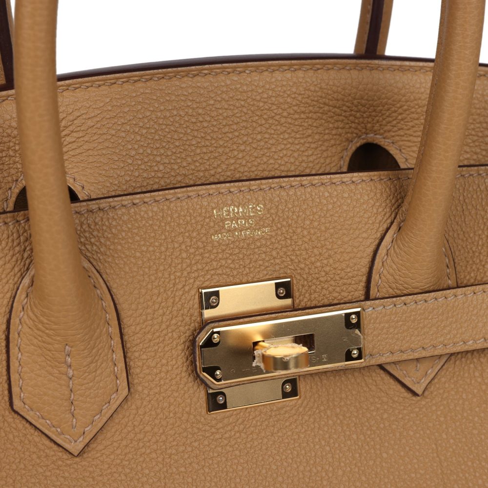 Hermes Birkin 30 Biscuit Togo Gold Hardware - Image 7