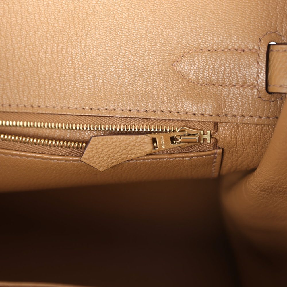 Hermes Birkin 30 Biscuit Togo Gold Hardware - Image 9