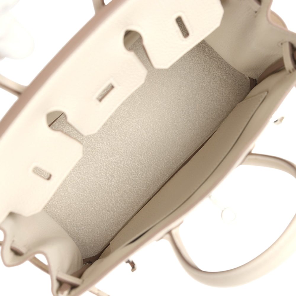 Hermes Birkin 25 Craie Togo Palladium Hardware - Image 8