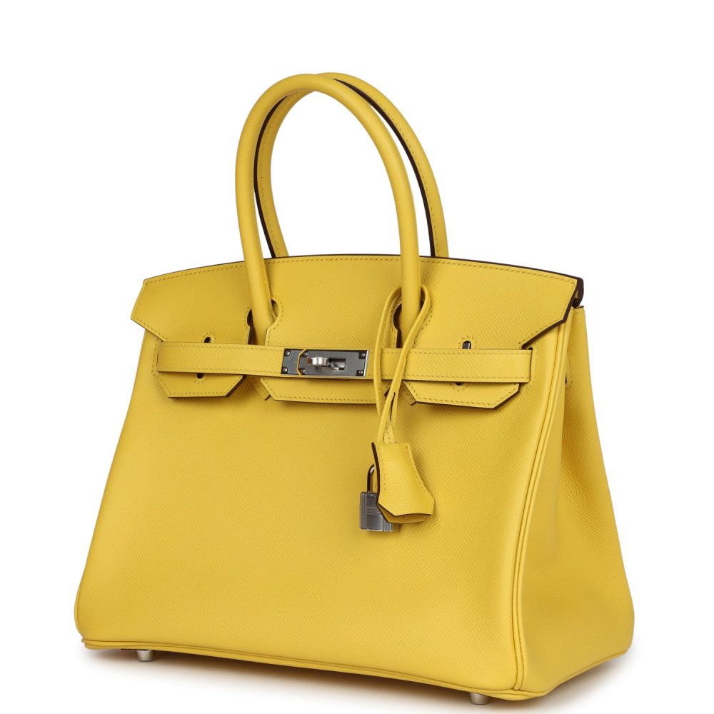 Hermes Birkin 30 Jaune de Naples Epsom Palladium Hardware - Image 5