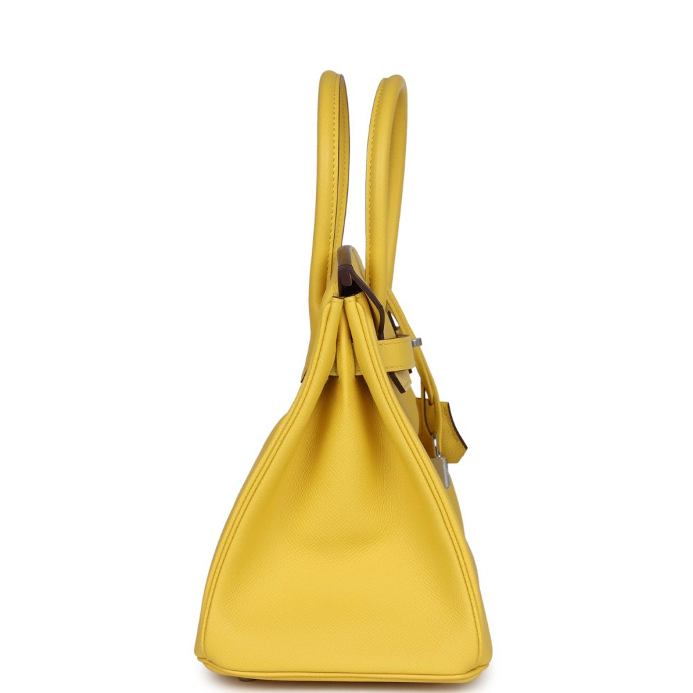 Hermes Birkin 30 Jaune de Naples Epsom Palladium Hardware - Image 3