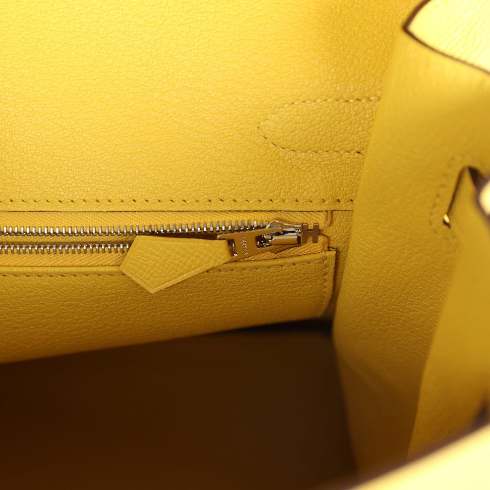 Hermes Birkin 30 Jaune de Naples Epsom Palladium Hardware - Image 8