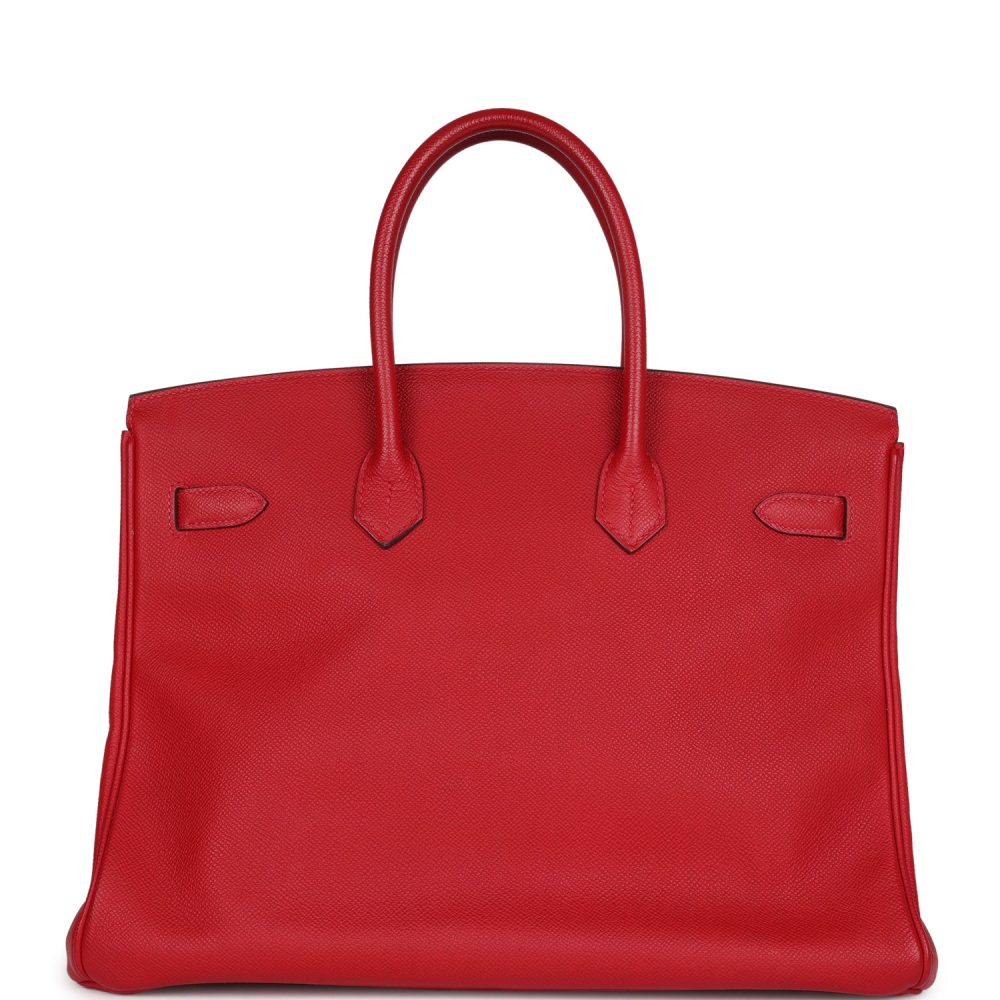 Pre-owned Hermes Birkin 35 Rouge Casaque Epsom Gold Hardware - Image 4